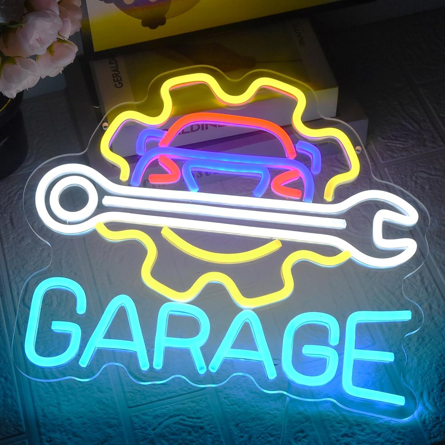 Неоновая вывеска для гаража с  – обзор и цена Auto Repair Shop